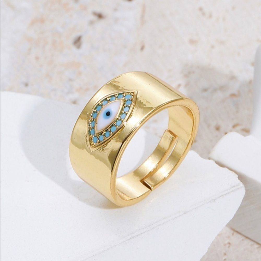 Evil Eye Enamel Ring